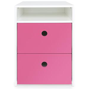 Petit meuble 2 tiroirs COLORFLEX Abitare Kids façades tiroirs pink