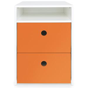 Petit meuble 2 tiroirs COLORFLEX Abitare Kids façades tiroirs pure orange