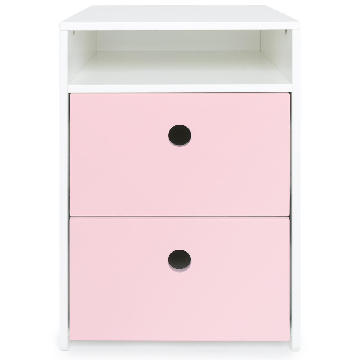 Petit meuble 2 tiroirs COLORFLEX Abitare Kids façades tiroirs sweet pink