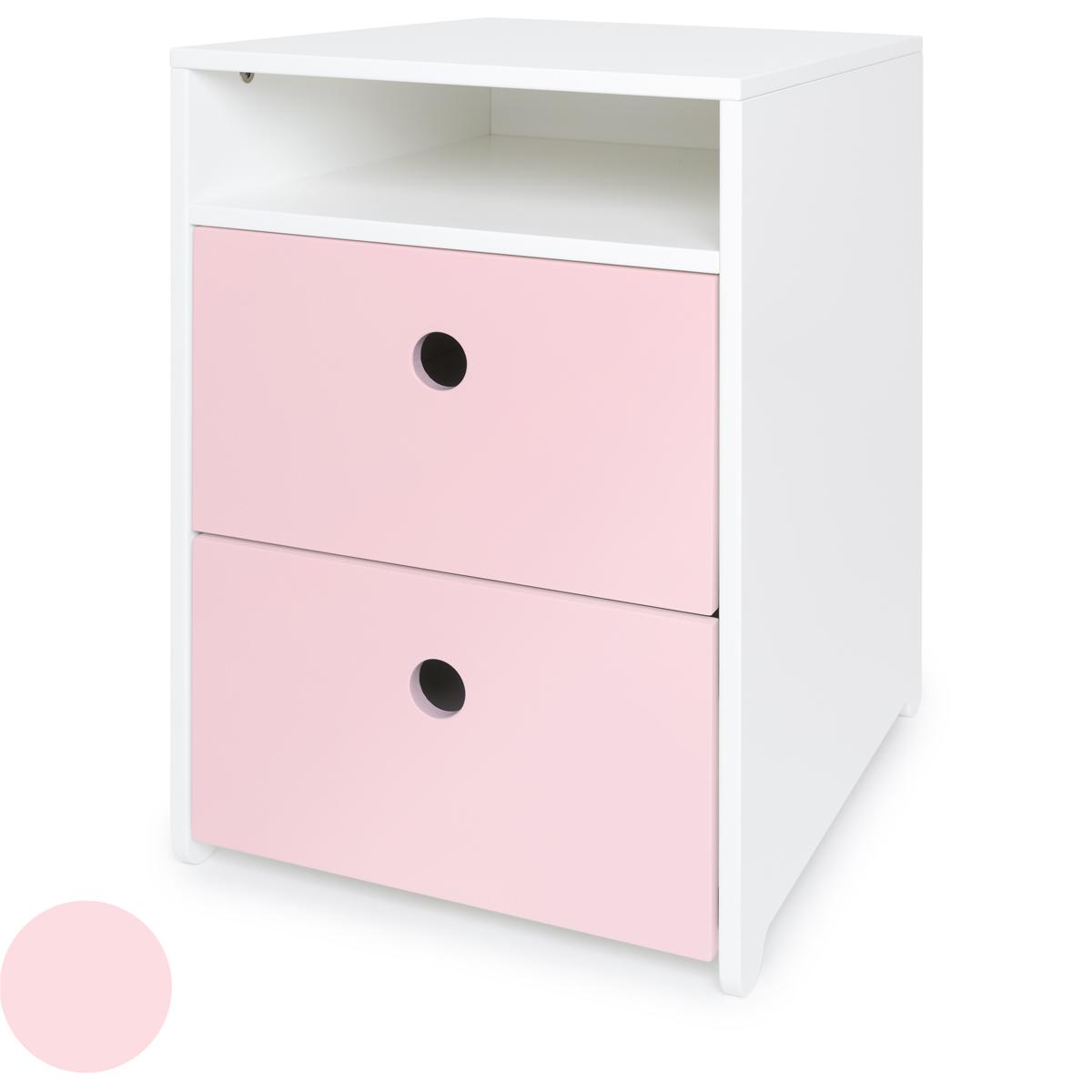 Petit meuble 2 tiroirs COLORFLEX Abitare Kids façades tiroirs sweet pink