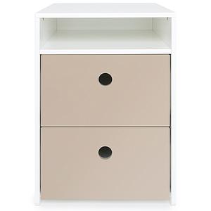 Petit meuble 2 tiroirs COLORFLEX Abitare Kids façades tiroirs warm grey