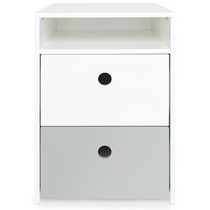 Petit meuble 2 tiroirs COLORFLEX Abitare Kids façades tiroirs white-pearl grey 