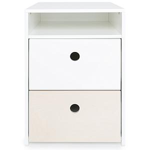 Petit meuble 2 tiroirs COLORFLEX Abitare Kids façades tiroirs white-white wash 