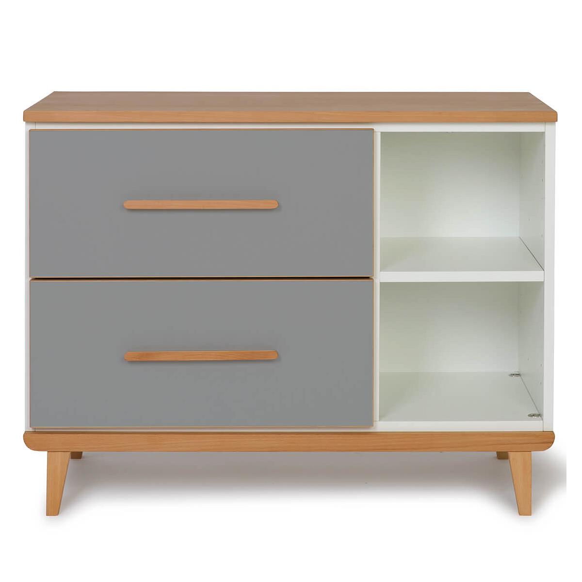 Petit meuble 2 tiroirs NADO By A.K. slate grey