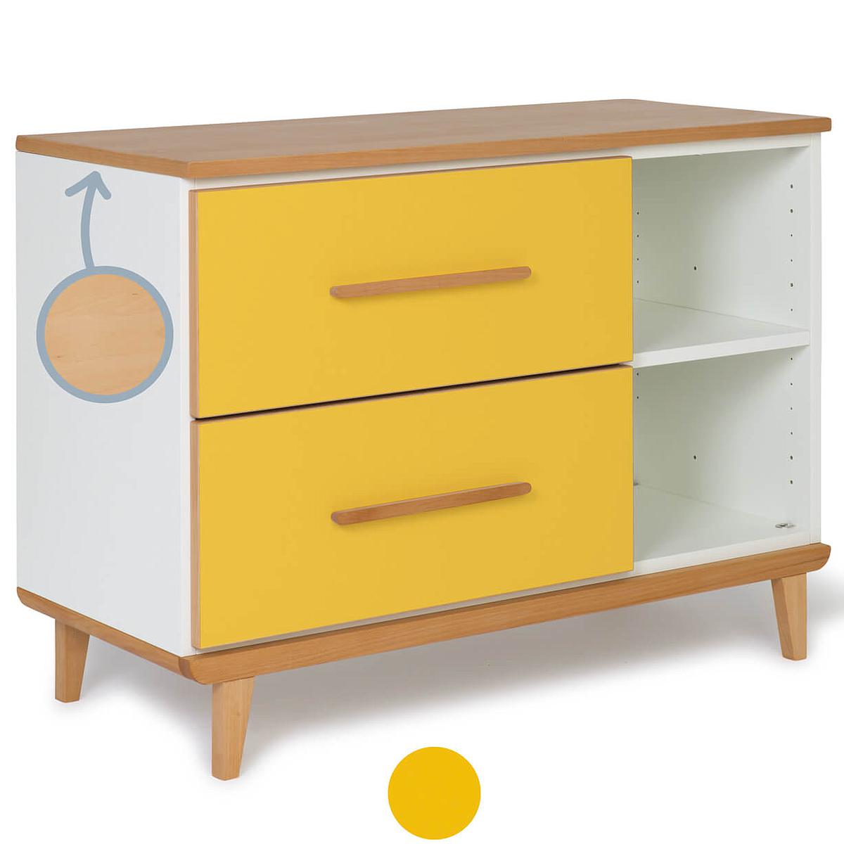 Petit meuble 2 tiroirs NADO sunshine yellow