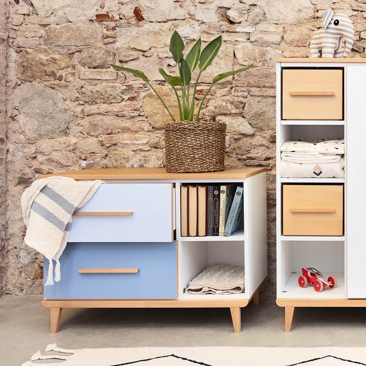 Petit meuble 2 tiroirs NADO sunshine yellow