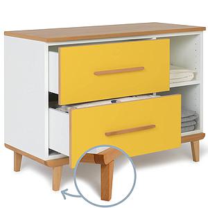 Petit meuble 2 tiroirs NADO sunshine yellow