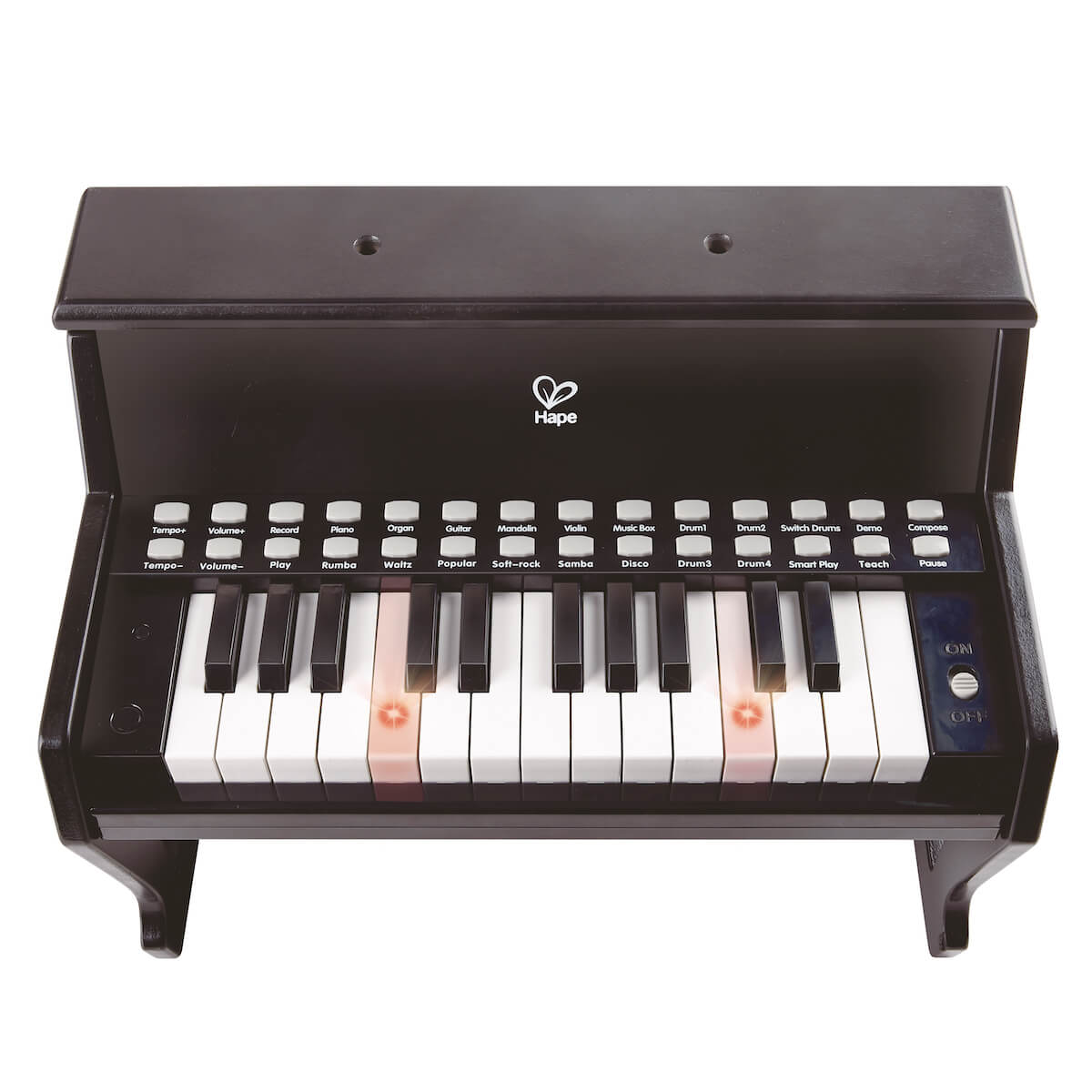 Piano avec apprentissage Hape noir