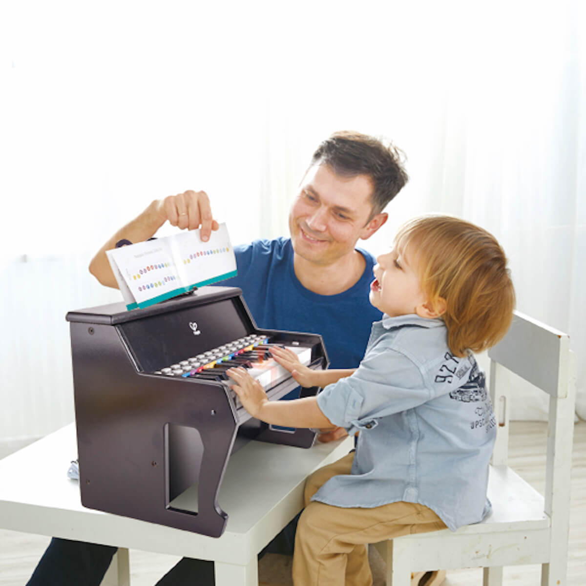 Piano avec apprentissage Hape noir