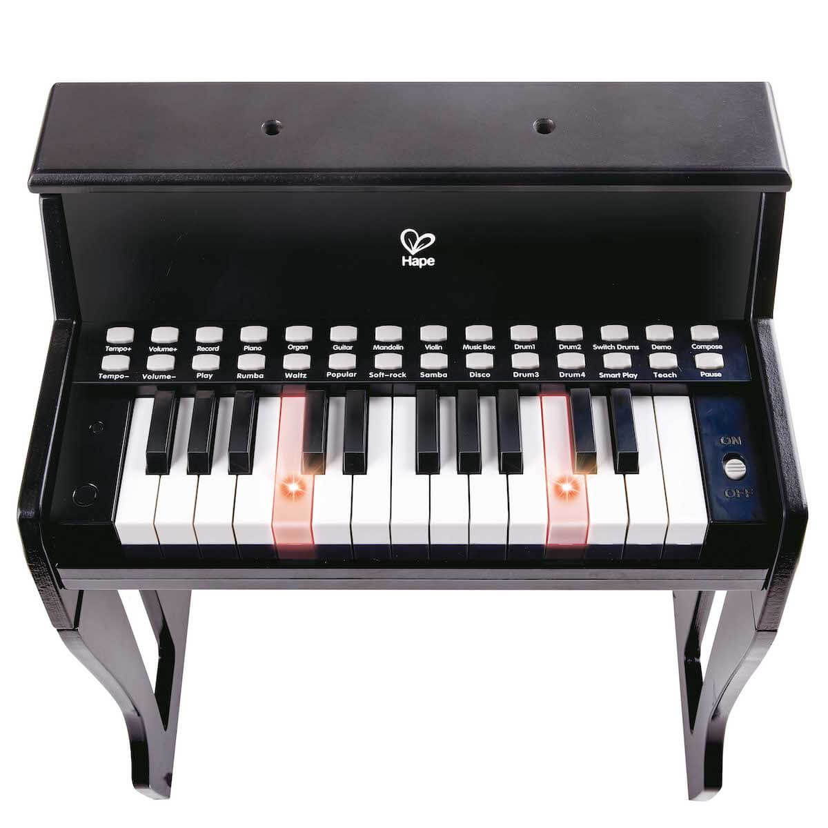 Piano droit avec apprentissage interactif noir