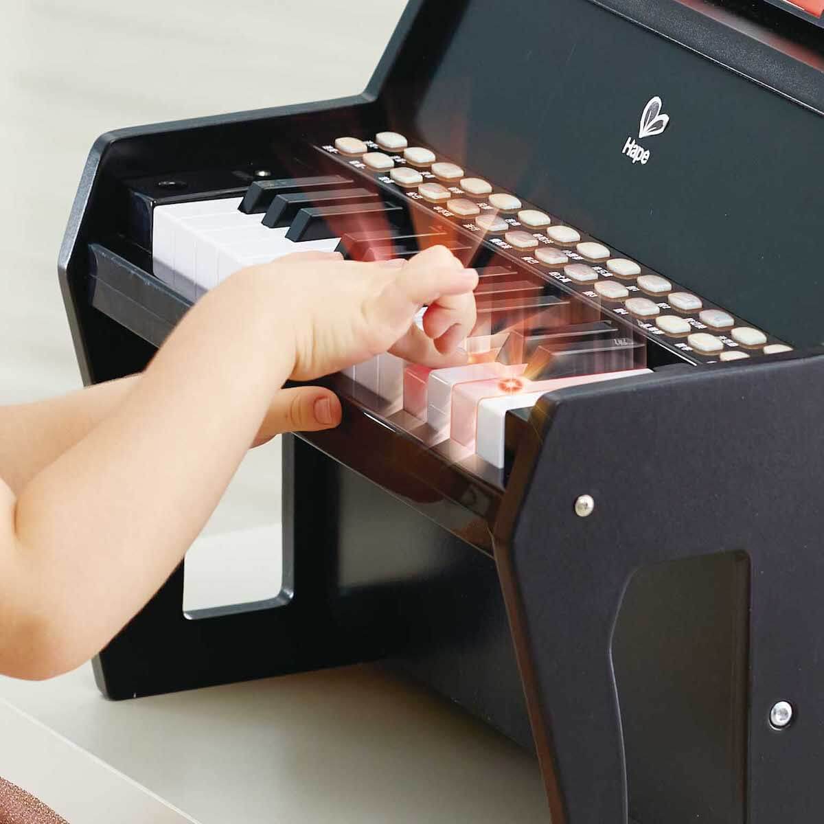 Piano droit avec apprentissage interactif noir