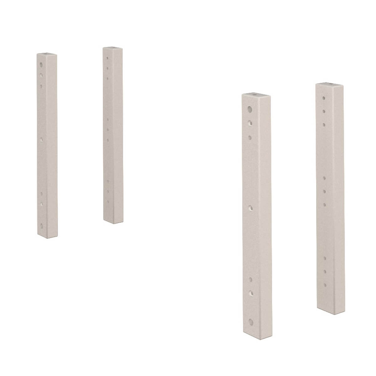 Piètements bas 4pc. KASVA hêtre laqué blanc