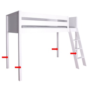 Piètements bas 4pc. KASVA hêtre laqué blanc