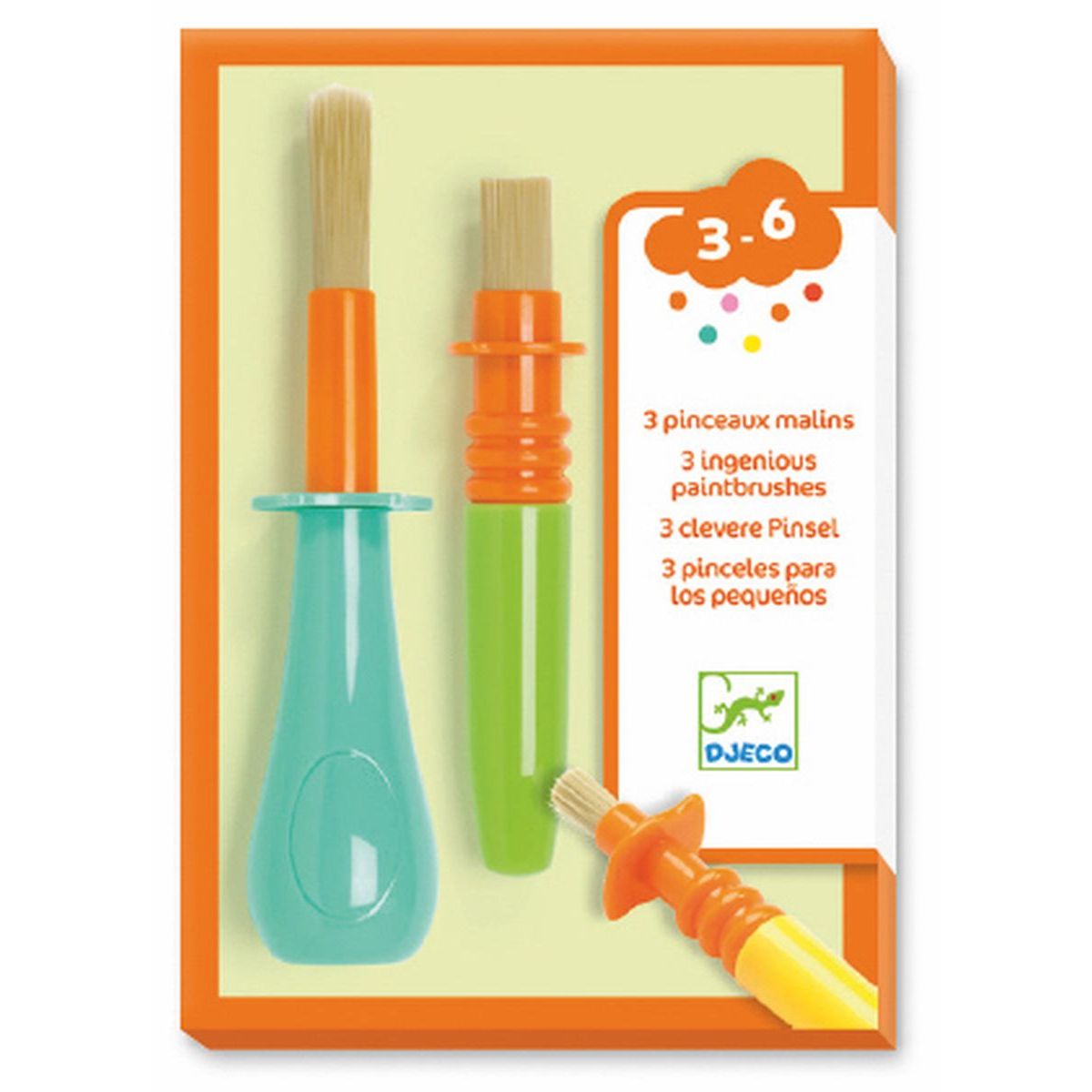 Pinceaux malins pour les petits 3 LES COULEURS Djeco