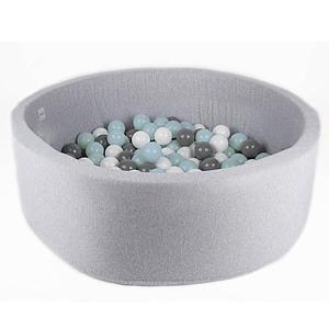 Piscine 200 boules  LIGHT GREY Minibe blanc-gris claro-mint