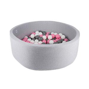Piscine 200 boules LIGHT GREY Minibe powder pink-gris-blanc