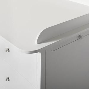 Plan à langer commode 6 tiroirs WOOD Oliver Furniture blanc