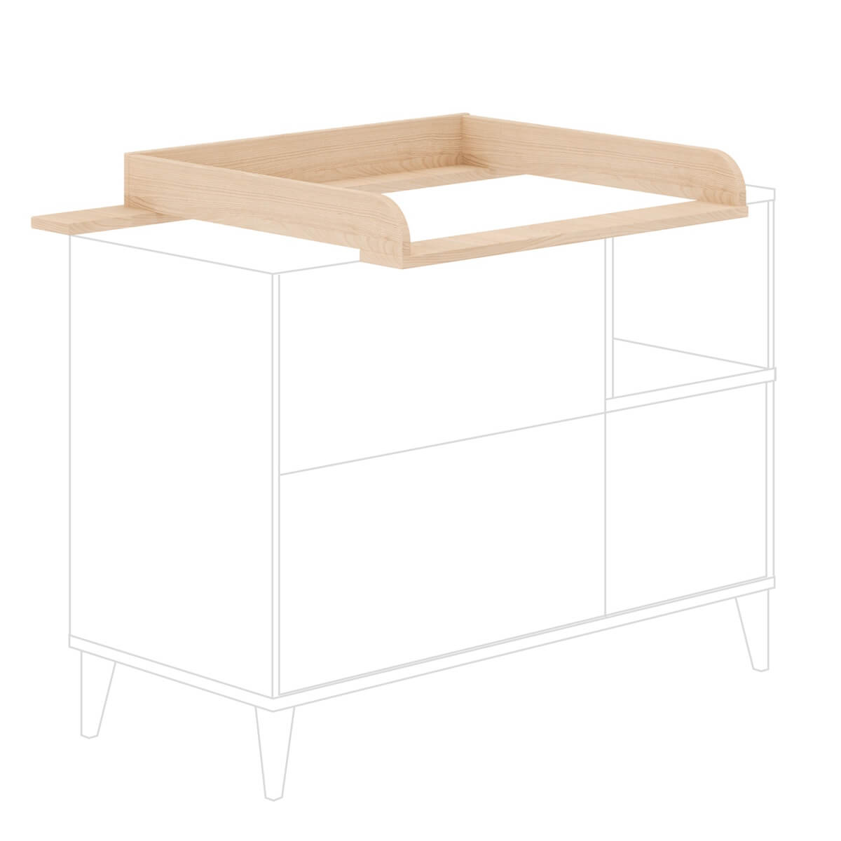 Plan à langer MILA & BEN Paidi Bois scandinave