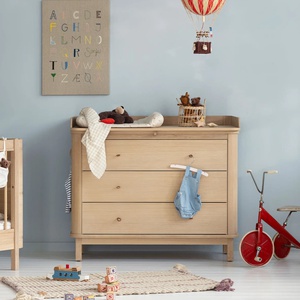 Plan à langer pour commode 3 tiroirs 041368 WOOD Oliver Furniture chêne