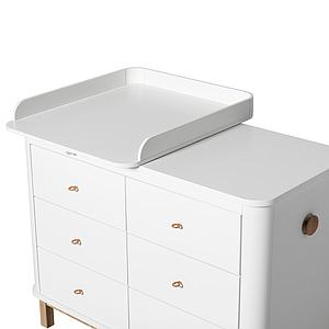 Plan à langer small WOOD Oliver Furniture blanc