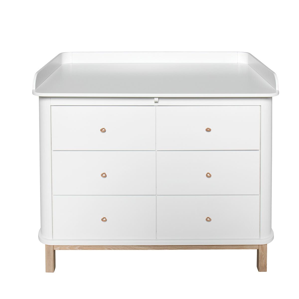Plan à langer xl WOOD Oliver Furniture blanc
