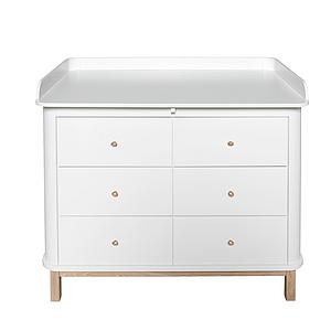 Plan à langer xl WOOD Oliver Furniture blanc