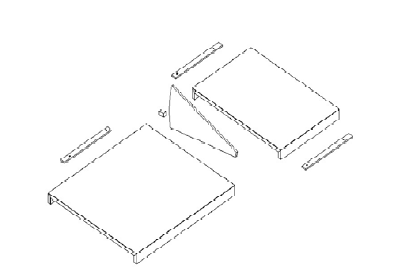 Plateau bureau divisé ZIGGY De Breuyn blanc