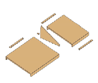 Plateau bureau divisé ZIGGY De Breuyn naturel