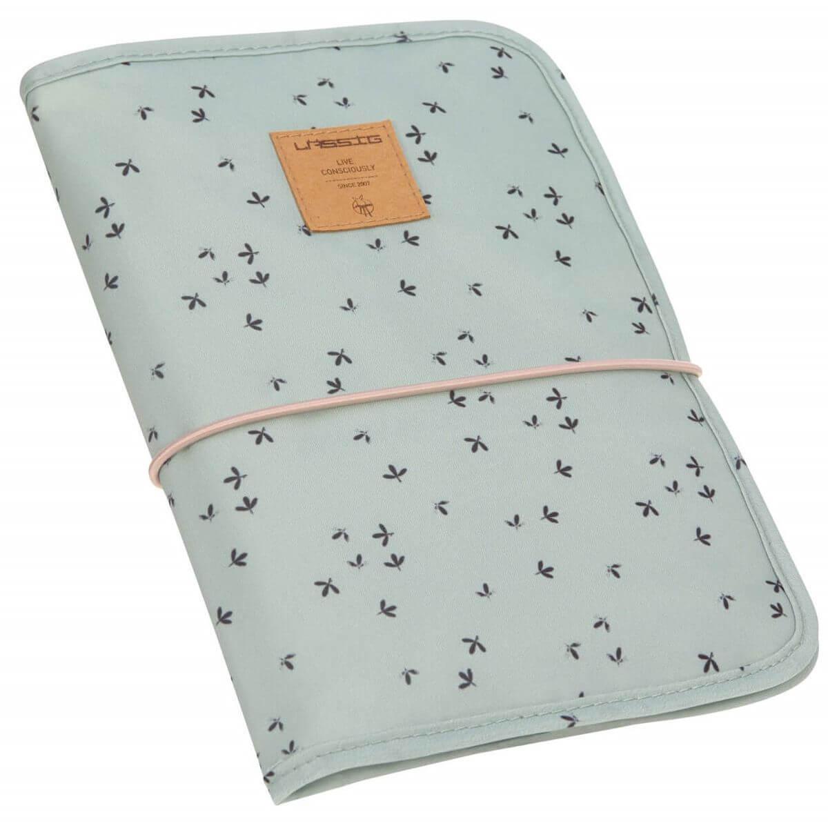 Pochette à langer Laessig floral mint