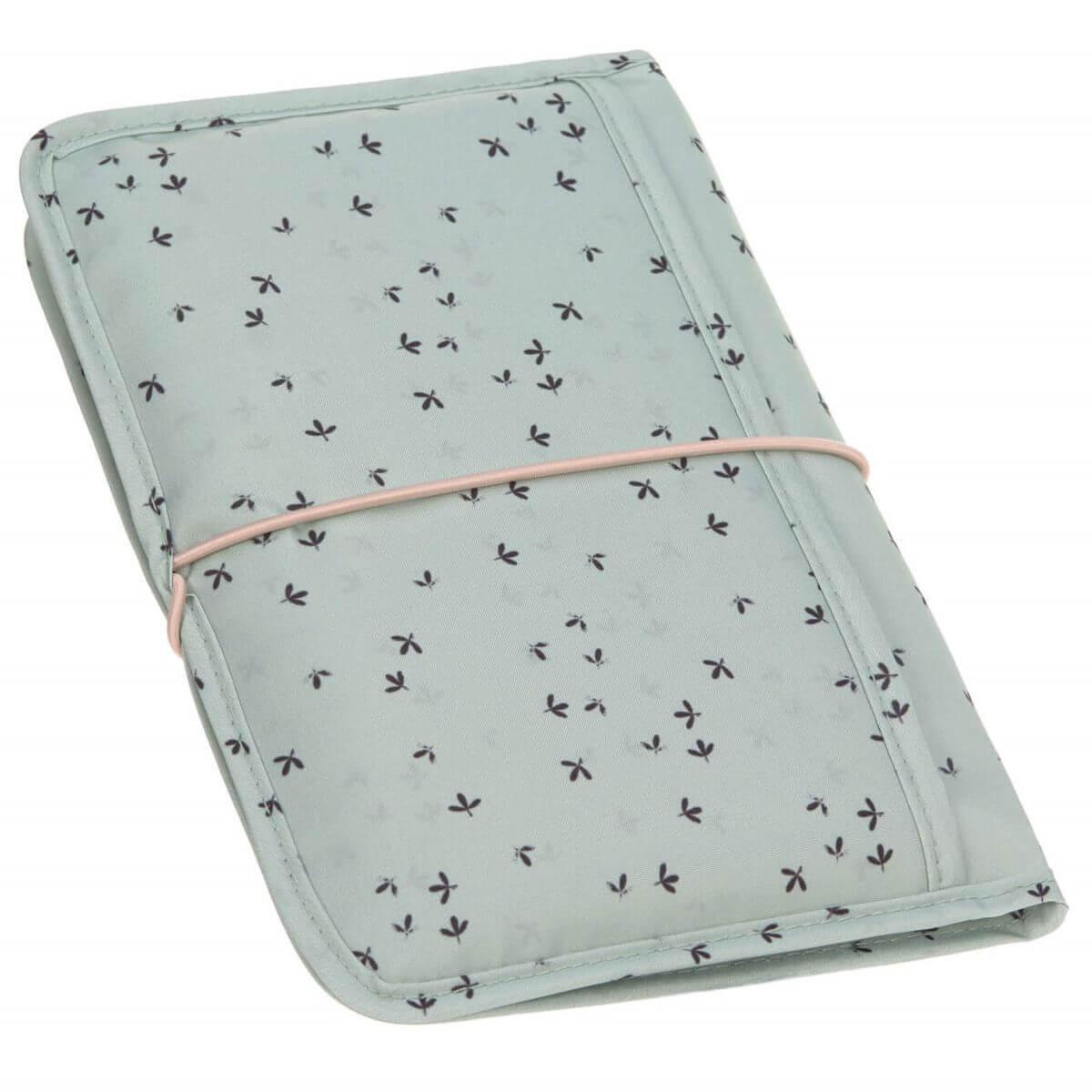 Pochette à langer Laessig floral mint