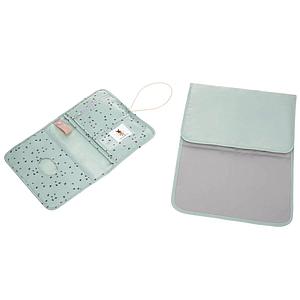 Pochette à langer Laessig floral mint