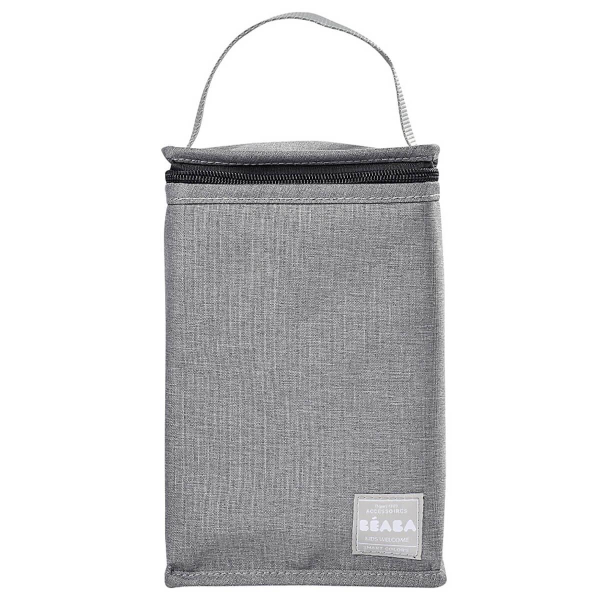 Pochette repas isotherme Beaba gris chiné