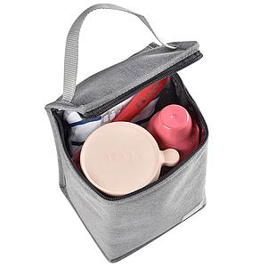 Pochette repas isotherme Beaba gris chiné