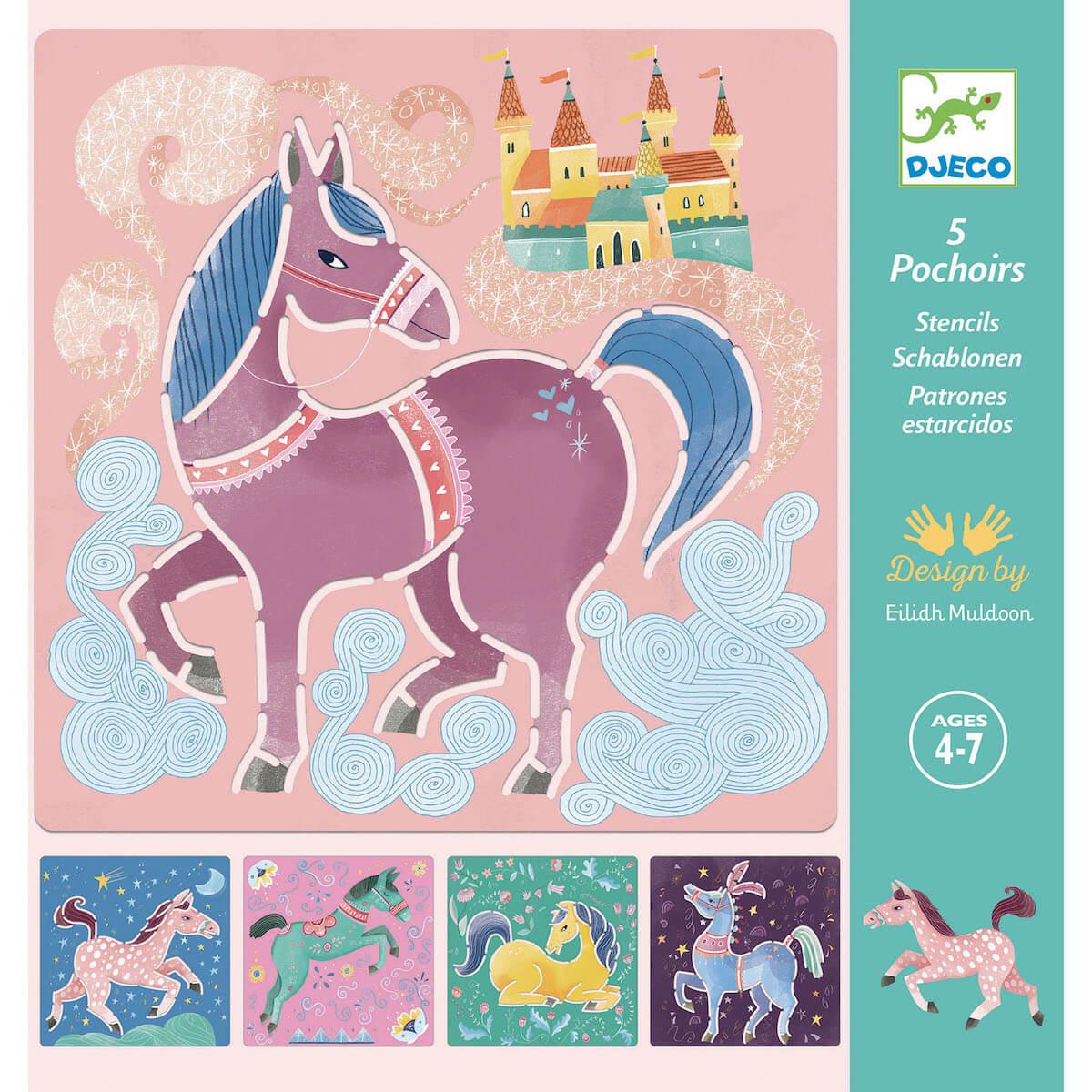 Pochoirs Chevaux LES PETITS CADEAUX Djeco