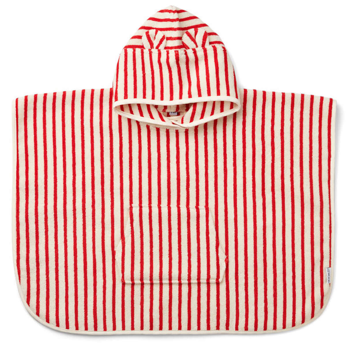 Poncho 3-4A IZZY Liewood Apple red-Creme de la creme