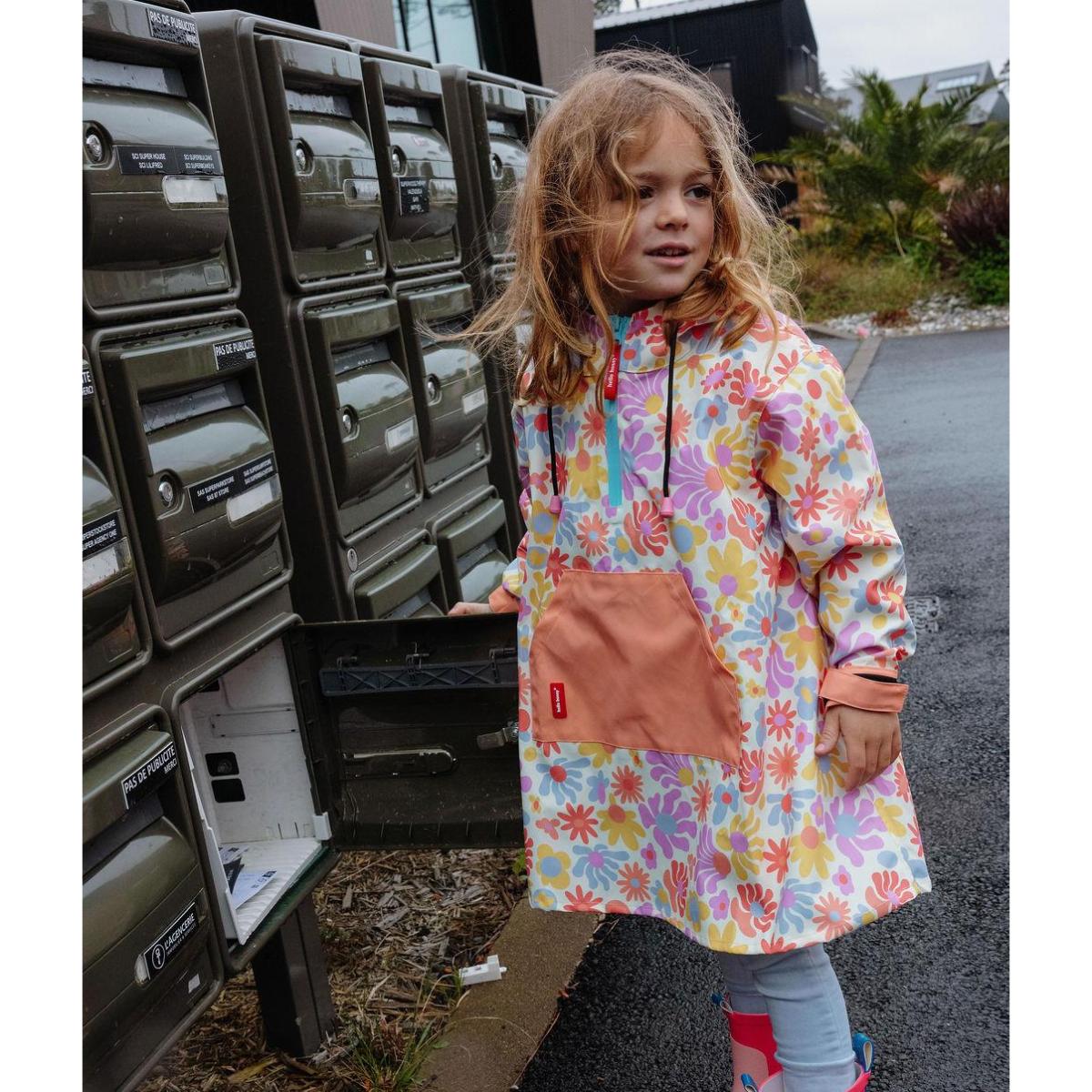 Poncho de pluie RETRO FLOWERS 4-6a Hello Hossy