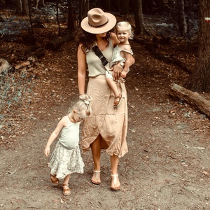 Porte-bébé écharpe MAIN Wildride beige