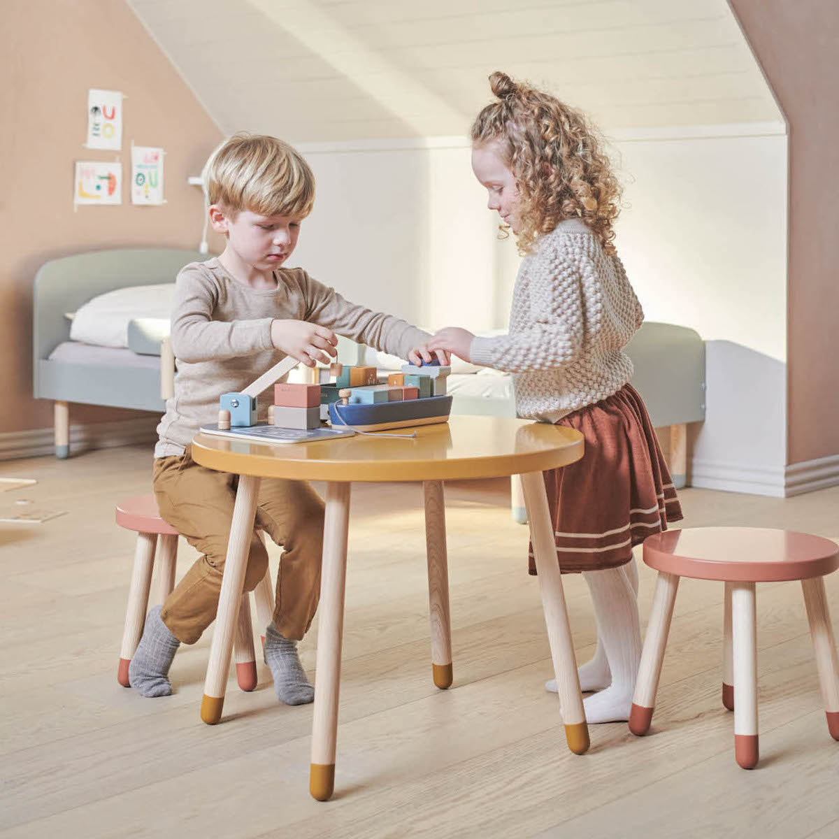 Porte-conteneurs WOOD TOYS Flexa blue
