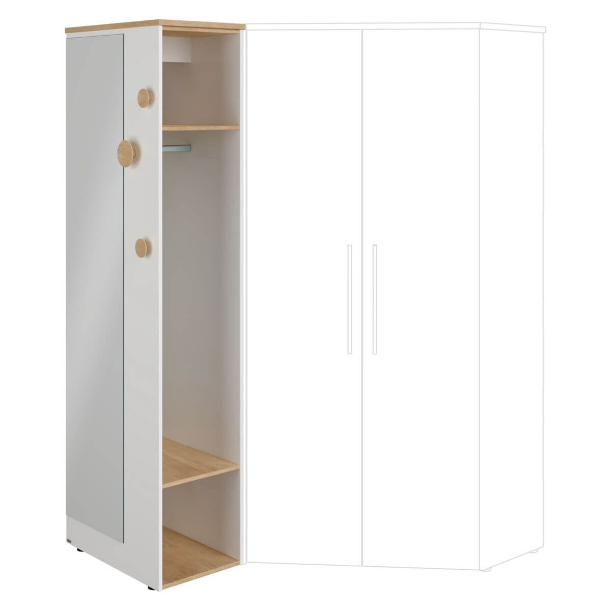 Porte-manteau OSCAR Paidi Chêne Nebraska-blanc