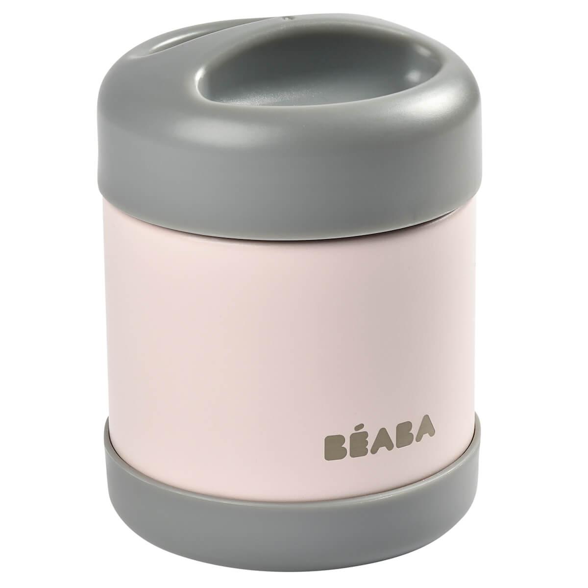 Portion inox isotherme 300ml Beaba dark mist-light pink