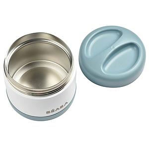 Portion inox isotherme 500ml Beaba baltic blue-white