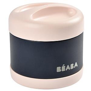 Portion inox isotherme 500ml Beaba light pink-night blue