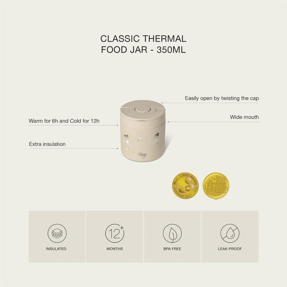Pot à aliments isotherme CLASSIC 350ml Citron ballerina