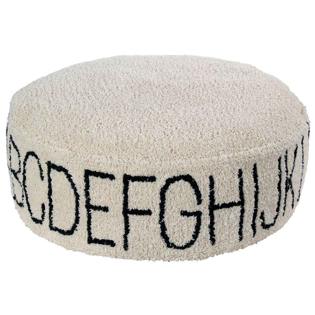 Pouf 70cm ABC Lorena Canals Natural-Black