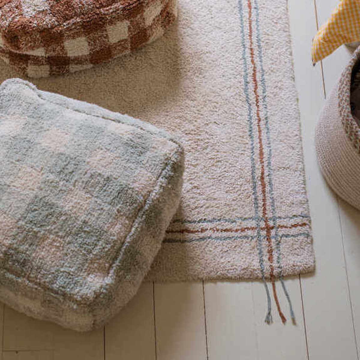 Pouf LITTLE CHEF Lorena Canals Vichy-Blue Sage
