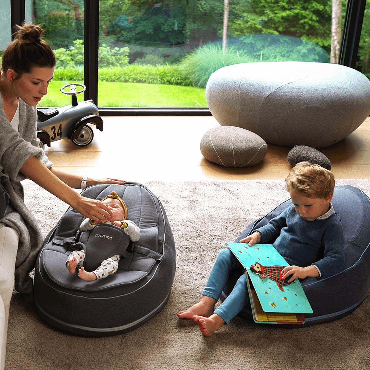 Pouf-relax SEAT'N SWING Doomoo bleu