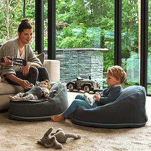 Pouf-relax SEAT'N SWING Doomoo bleu