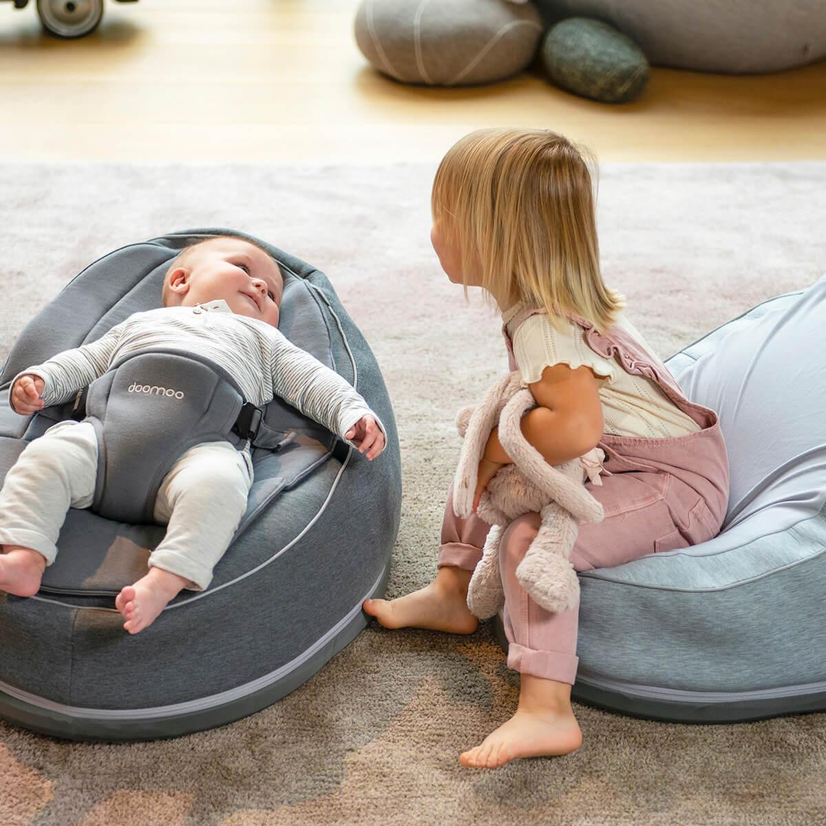 Pouf-relax SEAT'N SWING Doomoo gris