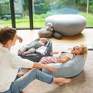 Pouf-relax SEAT'N SWING Doomoo gris