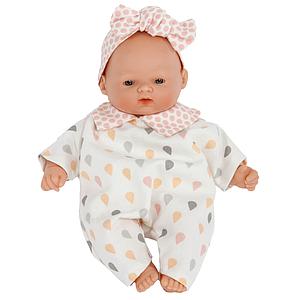 Poupée 26cm LITTLE BABIES GOUTTES Barrutoys rose-jaune 